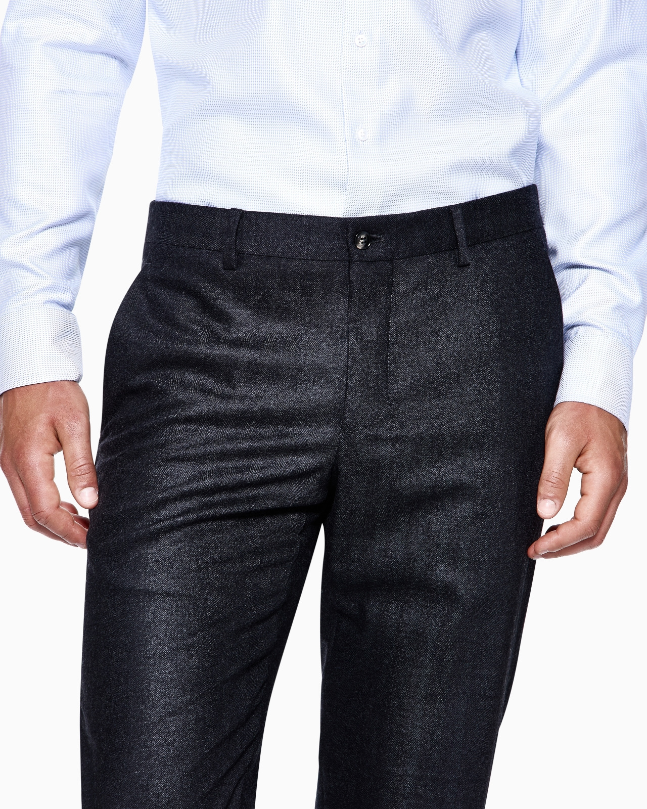 SOHO LINE SINGLE-BREASTED SUIT IN CHEVRON VIRGIN WOOL AND CASHMERE - 5