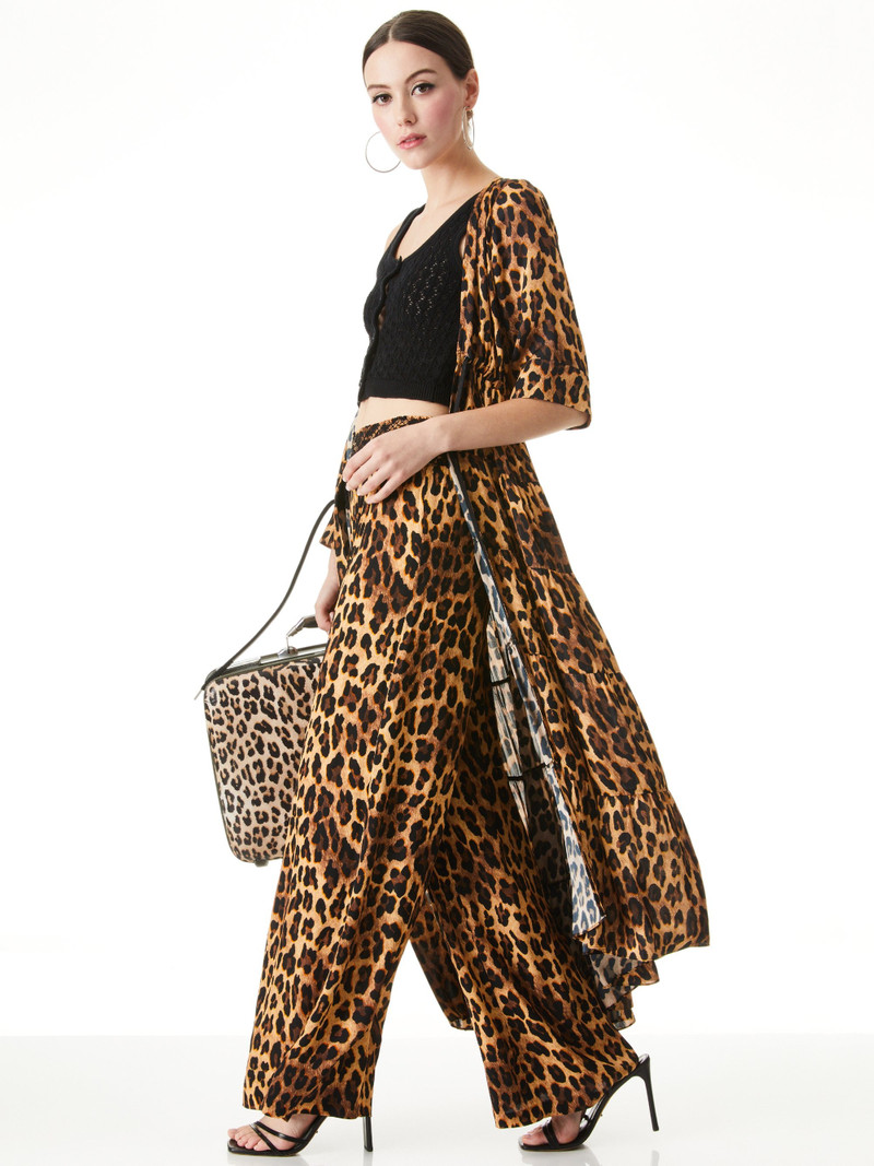 Alice + Olivia RUSSELL HIGH WAISTED SMOCKED WAISTBAND PANT outlook