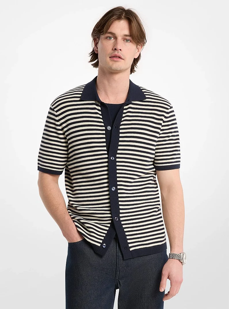 Striped Knit Shirt - 1