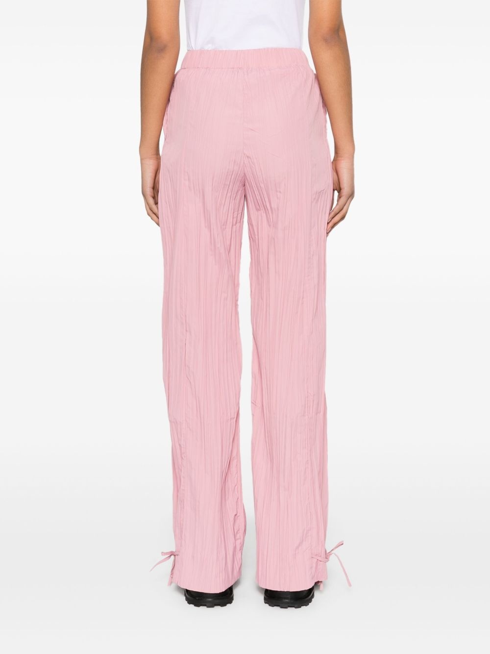 tie-fastening loose trousers - 4