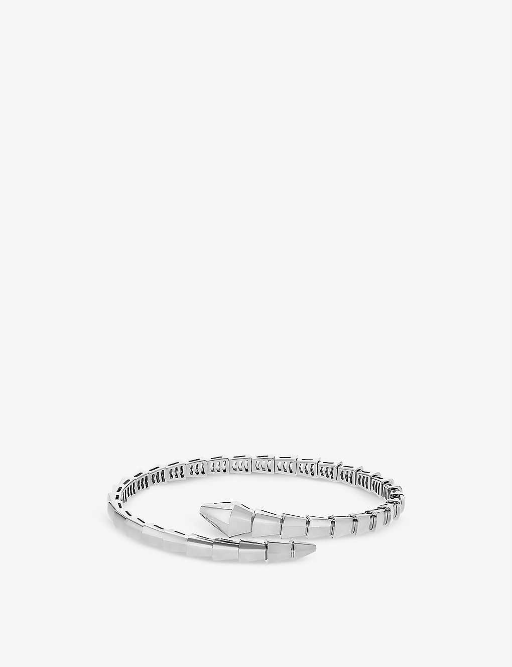 Serpenti Viper 18ct white-gold bangle bracelet - 1