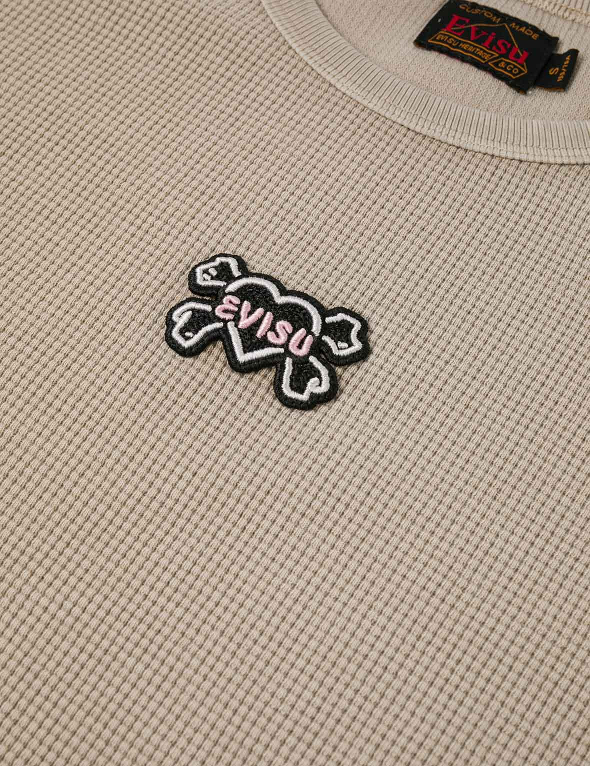 Heart-shaped Skull EVISU Patch Embroidery Fashion Fit Long-sleeve Top - 5