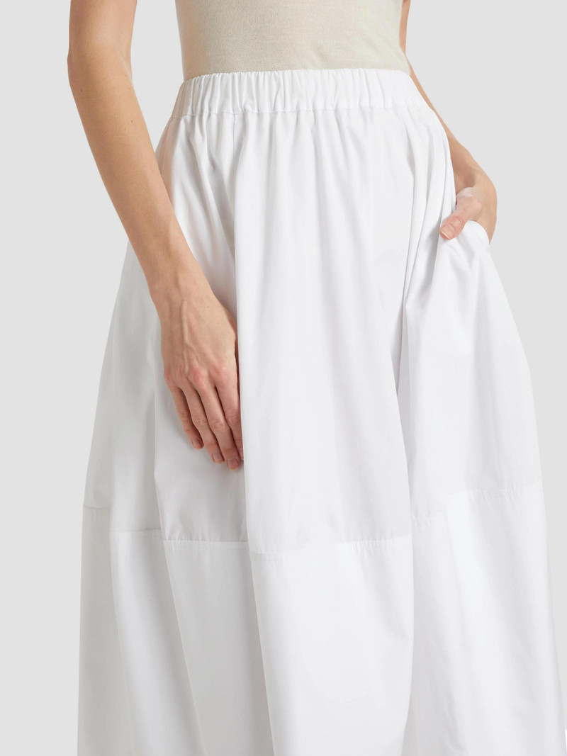 Women's Bubble tton Poplin Skirt - White 6
