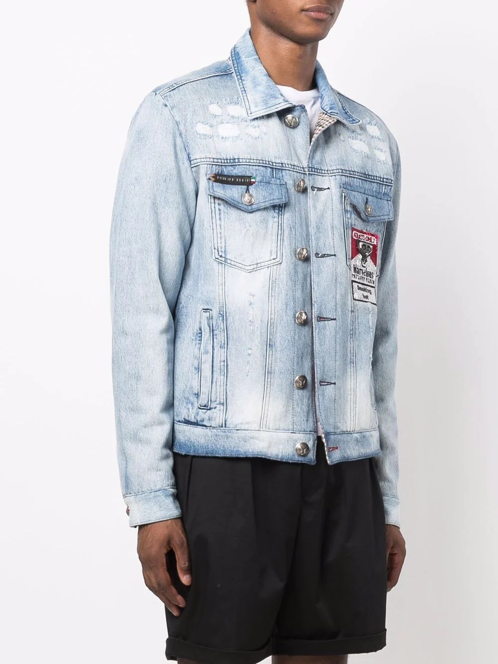 Marvelous applique denim jacket - 3