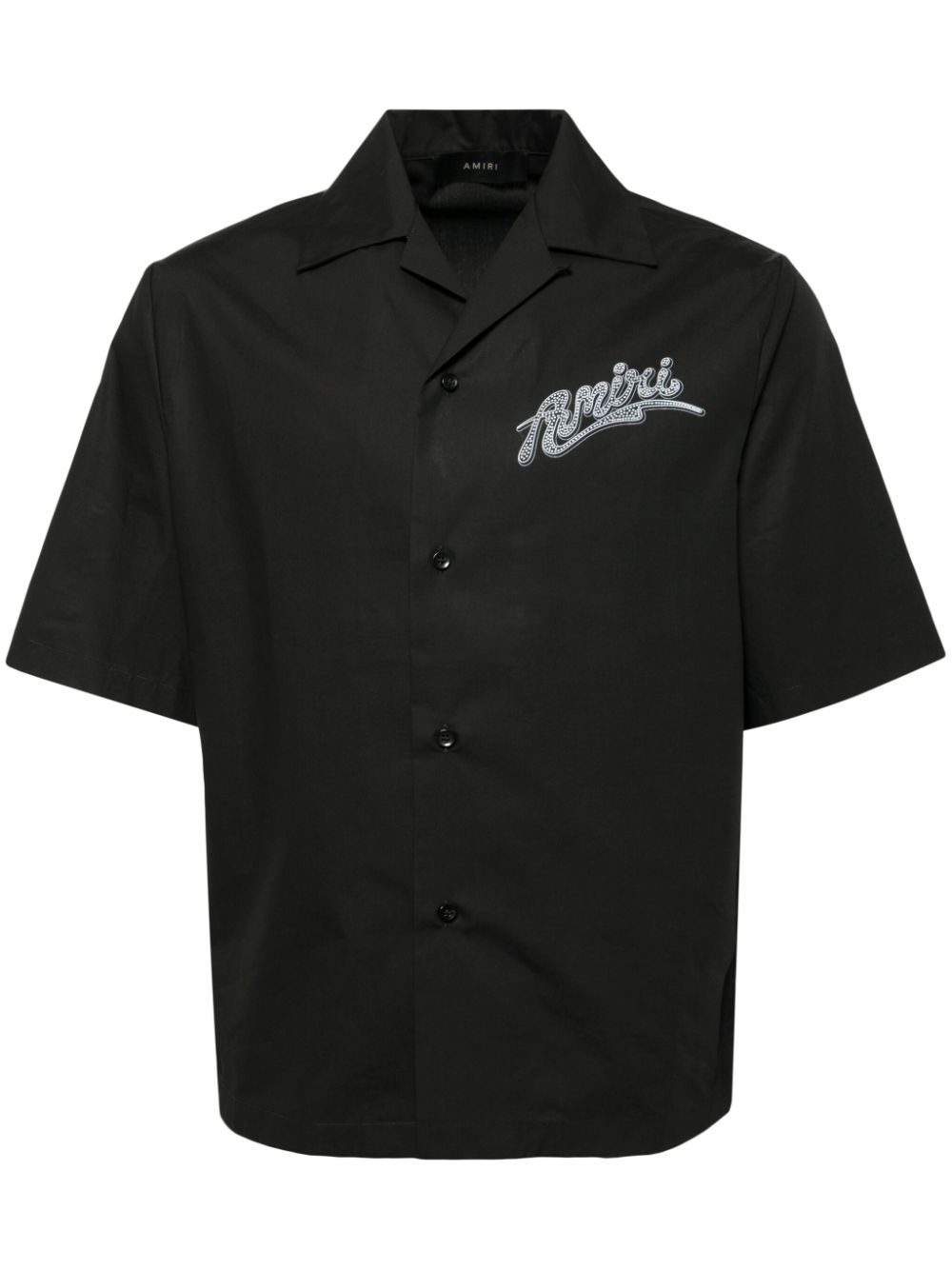 logo print cotton short sleeves shirt - 1