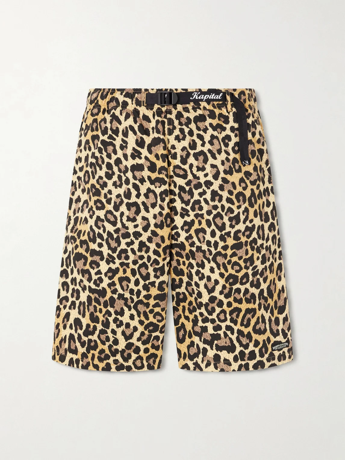 Wide-Leg Belted Leopard-Print Cotton-Twill Shorts - 1