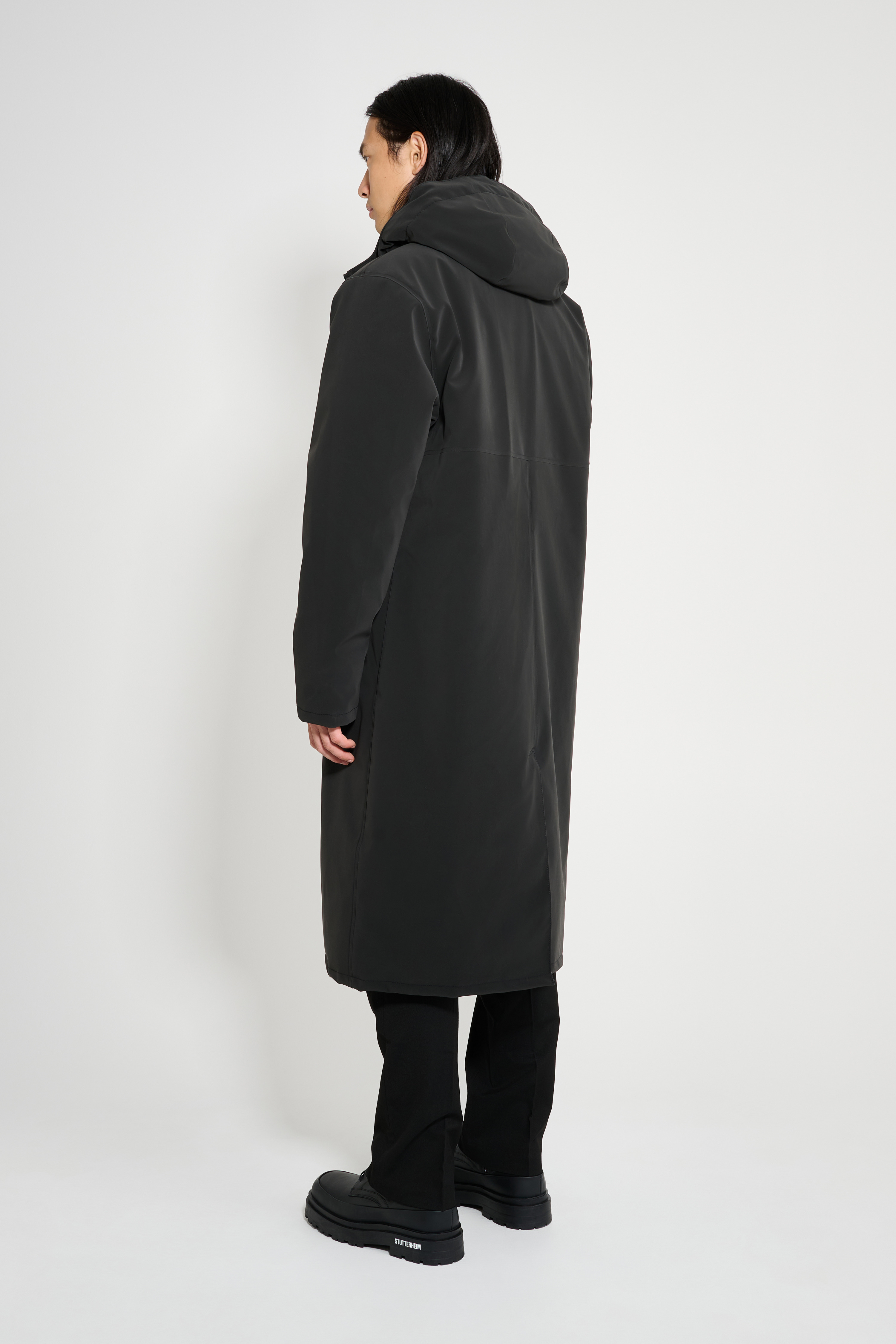 Stockholm Long Matte Winter Coat Black - 4