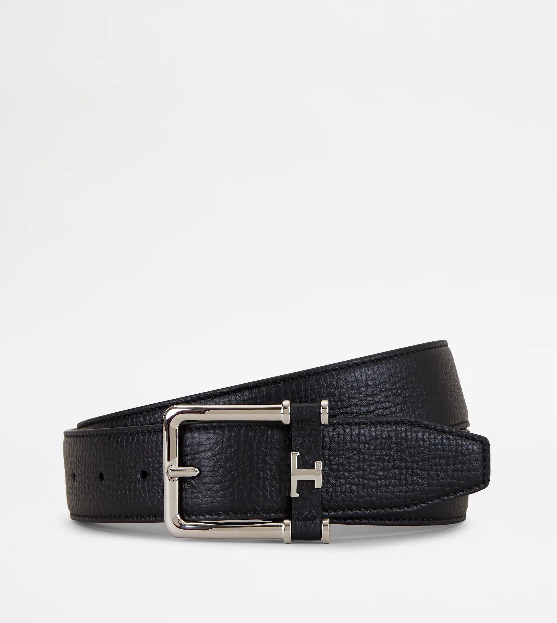 ベルト Tod's Reversible Hammered Leather Tod's Belt Man MULTICOLOUR T Timeless Reversible Belt in Leather