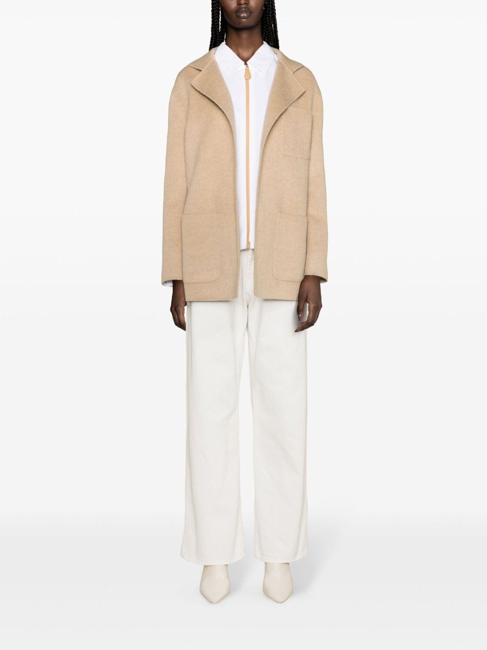 notched-lapels mÃ©lange jacket - 2