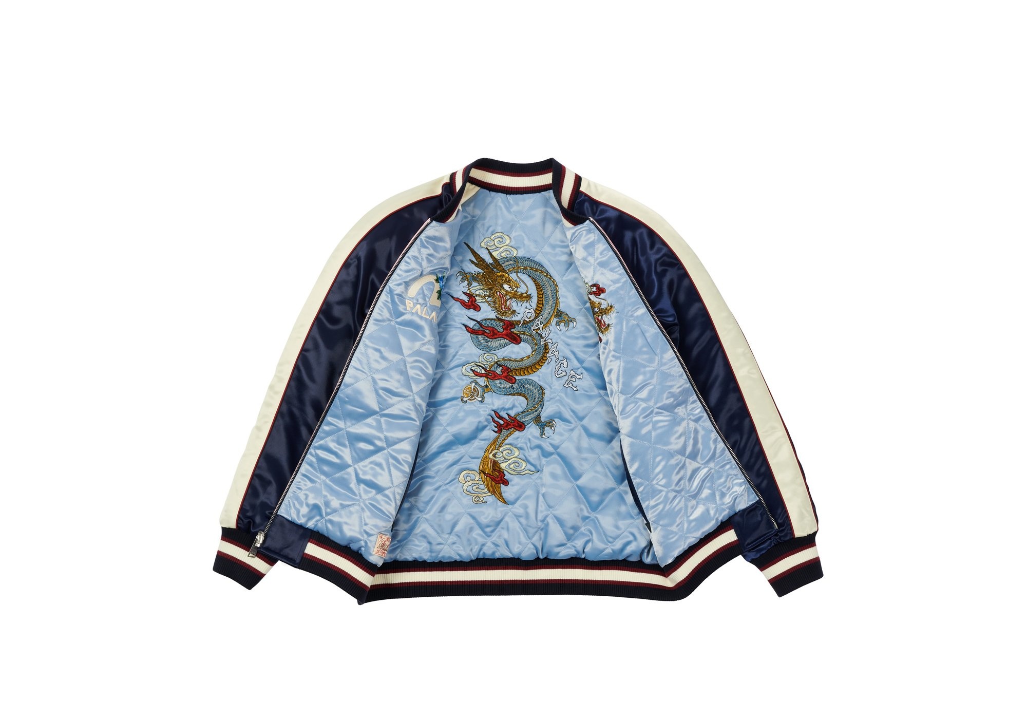 PALACE EVISU REVERSIBLE SOUVENIR JACKET BLUE  /  PINK - 3