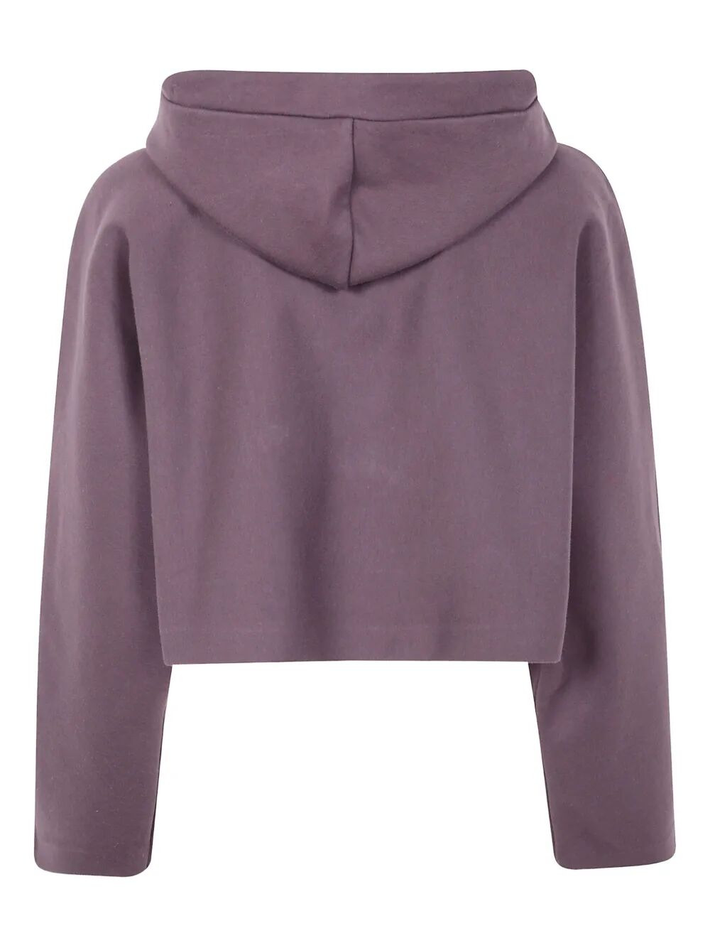 Jean Paul Gaultier Women Bonded Cotton Cropped Bat Sleeves Hoodie With "Gaultier" Embossing - 6