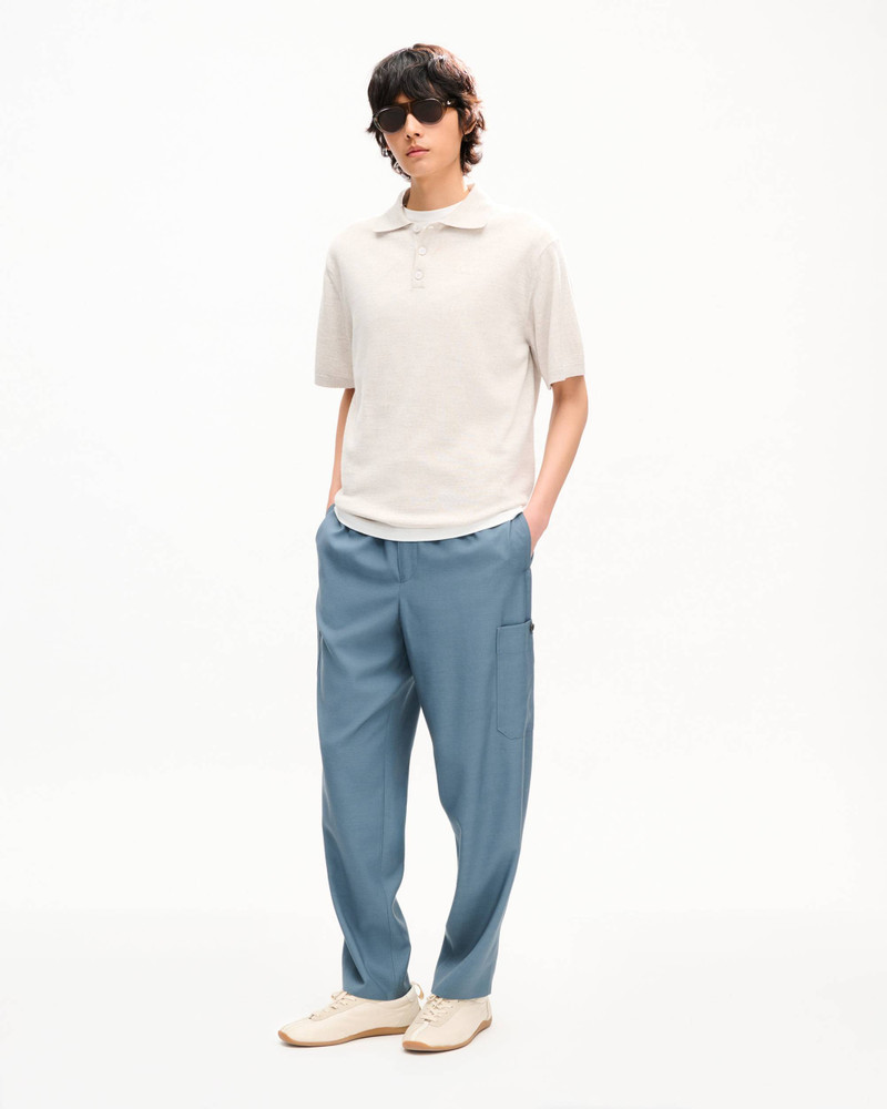 KENZO 'KENZO Signature' embroidered polo in merino wool outlook