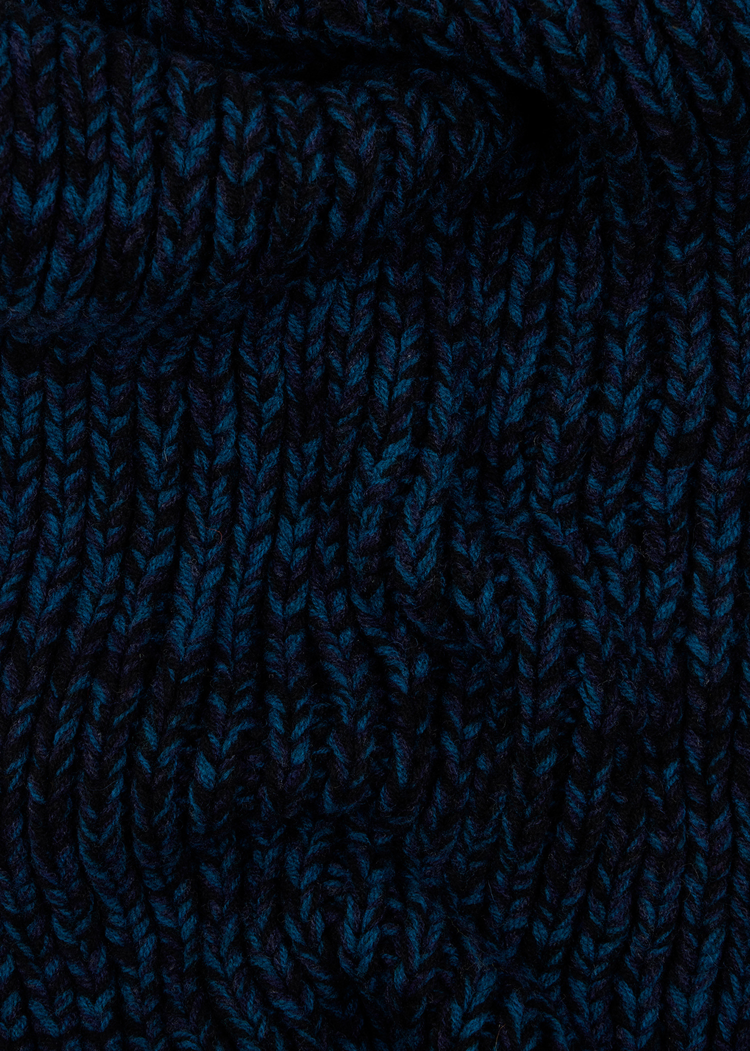Navy and Black Twisted Yarn Block Stripe Scarf - 3