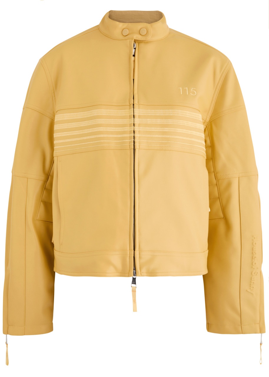 House OF Sunny The Racer Embroidered Faux Leather Jacket - 1