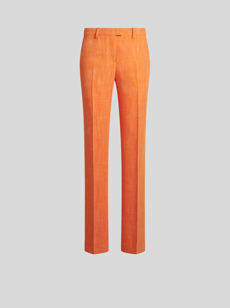 SLUB FABRIC TROUSERS - 1