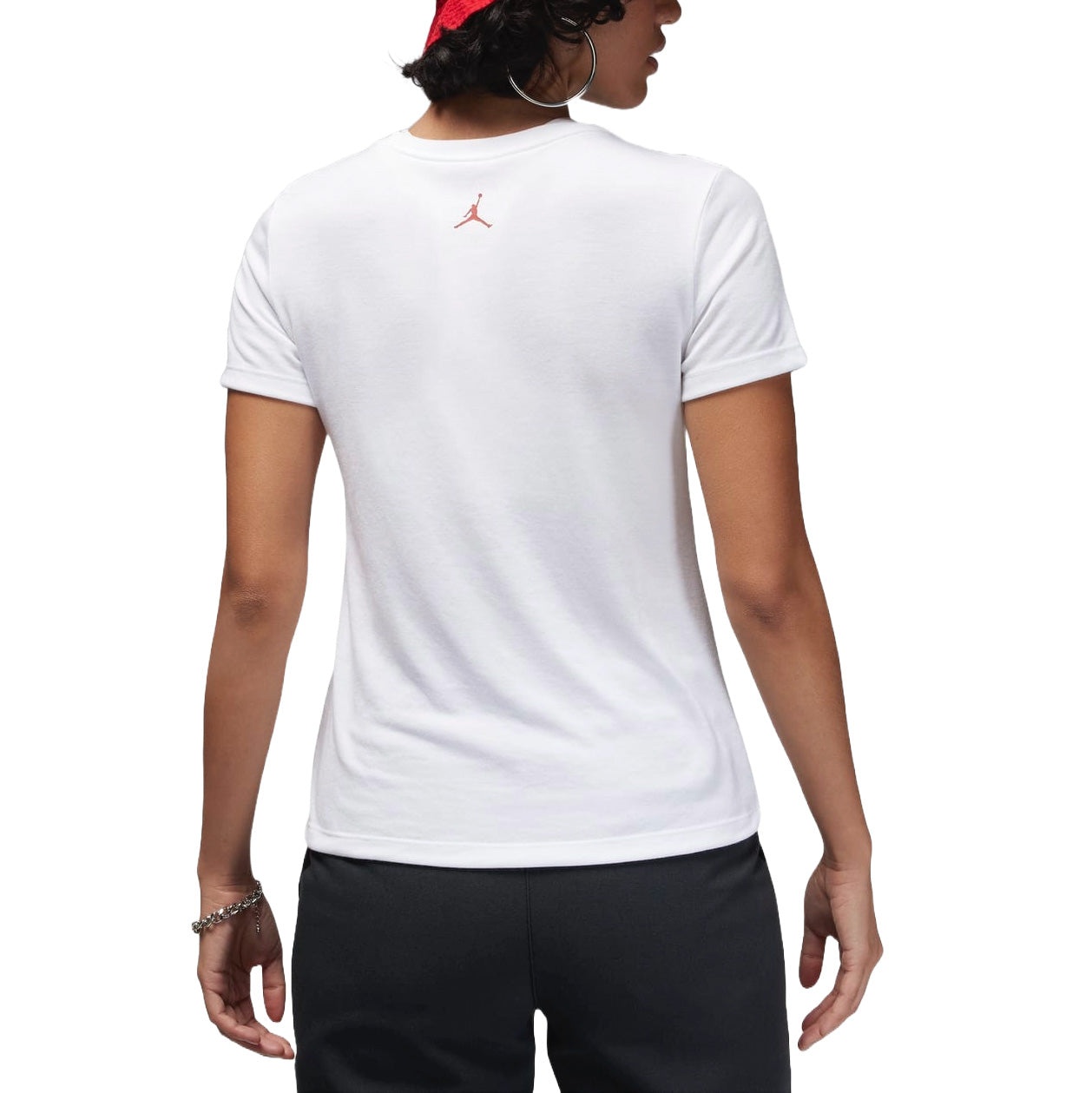 (WMNS) Air Jordan Graphic Slim Fit T-shirt Asia Sizing 'White' FN5390-100 - 2