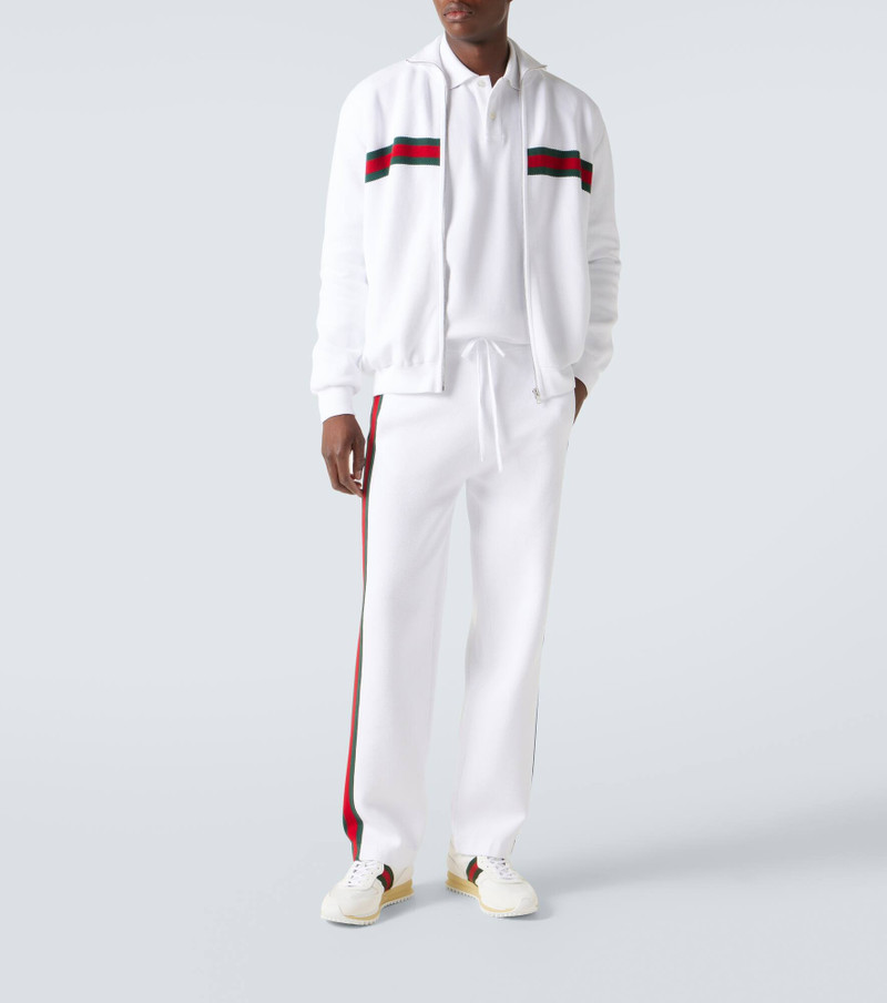 GUCCI Web Stripe cotton-blend track jacket outlook