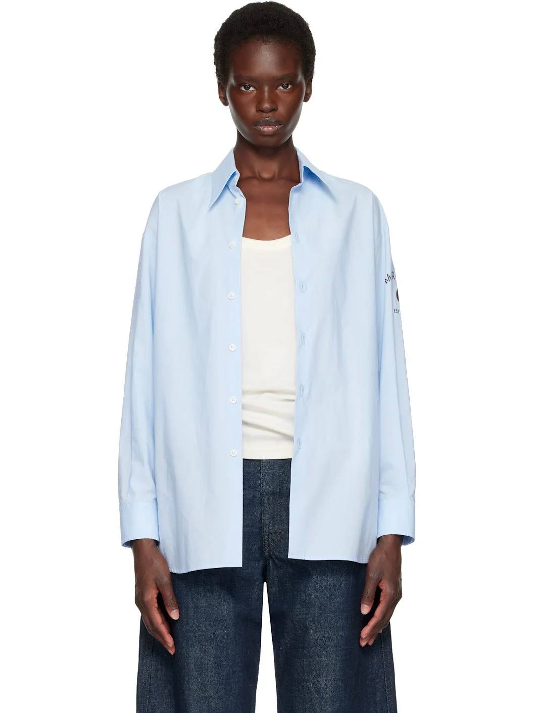 Blue Poplin Shirt - 1
