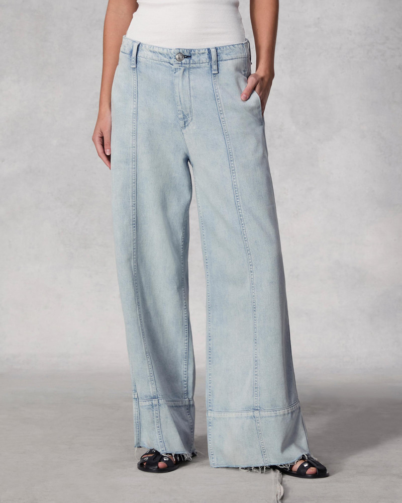 Featherweight Arianna Ankle Palazzo - Aliah High-Rise Featherweight Jean 5