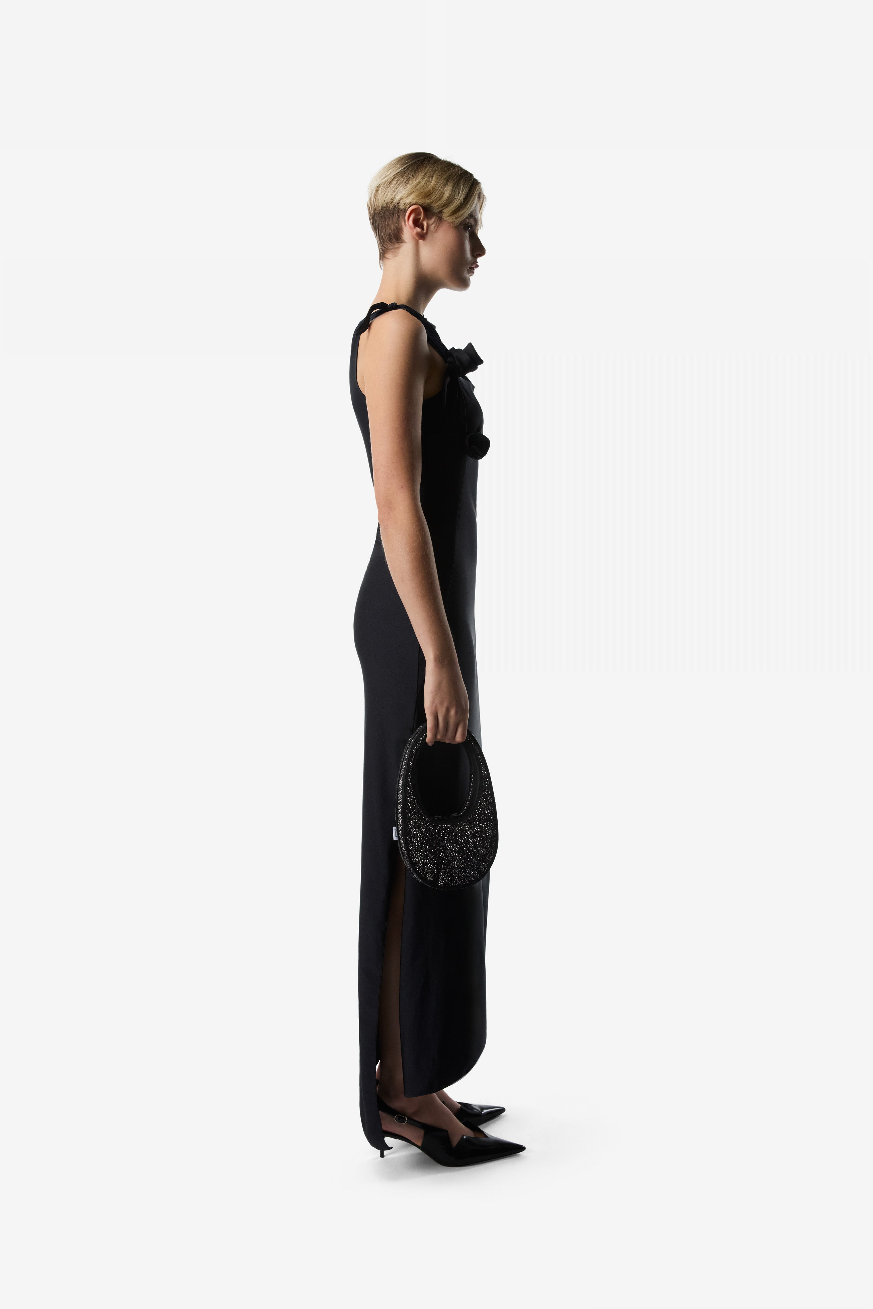 Asymmetric Flower Gown - 3