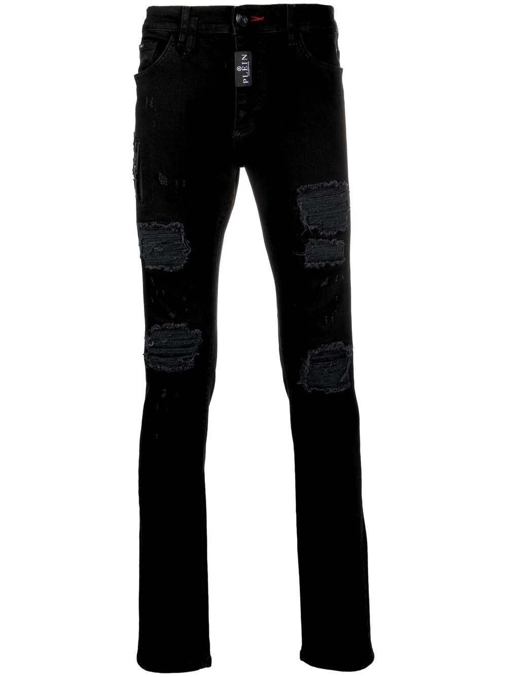 biker-cut skull trousers - 1