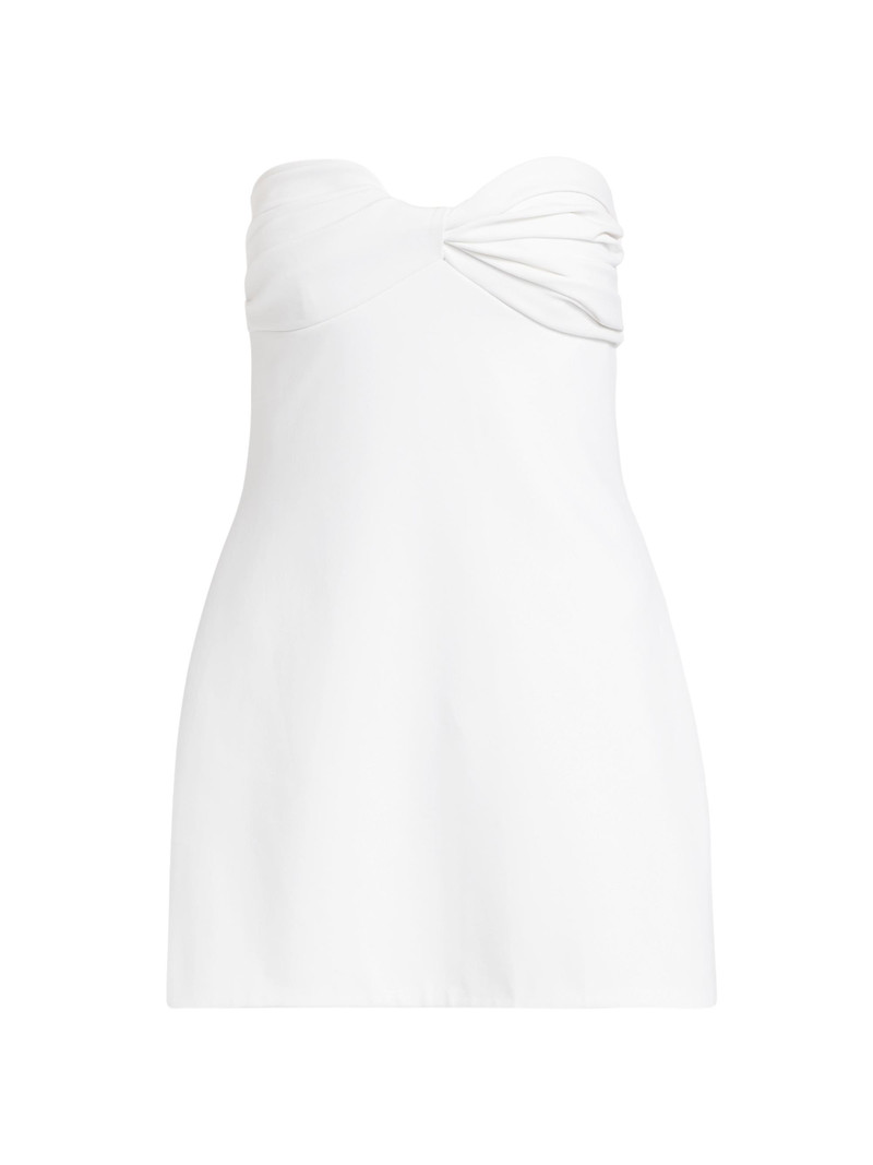 Women's Twist Strapless Peplum Top - White 1