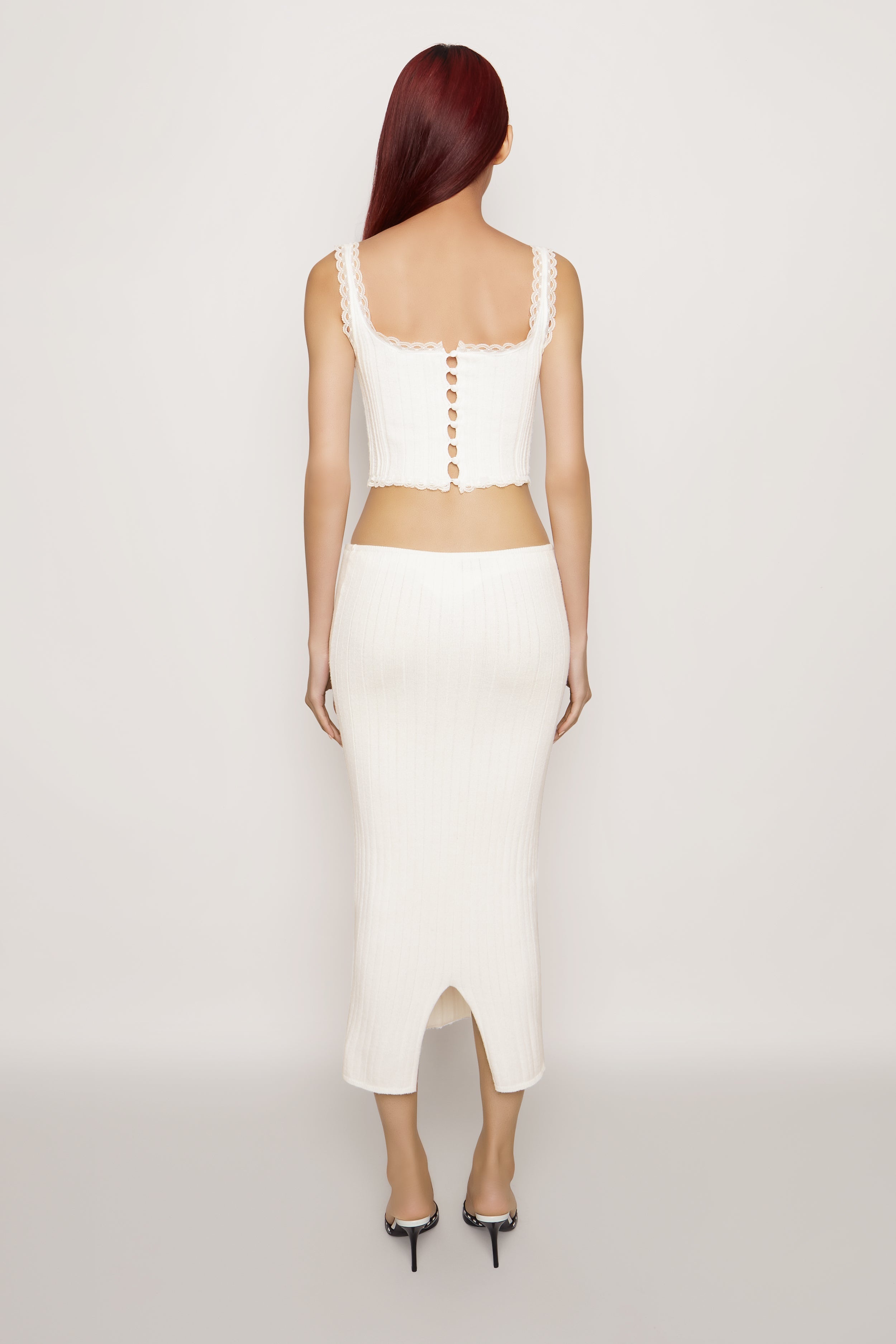 RIBBED MAXI SKIRT - 5