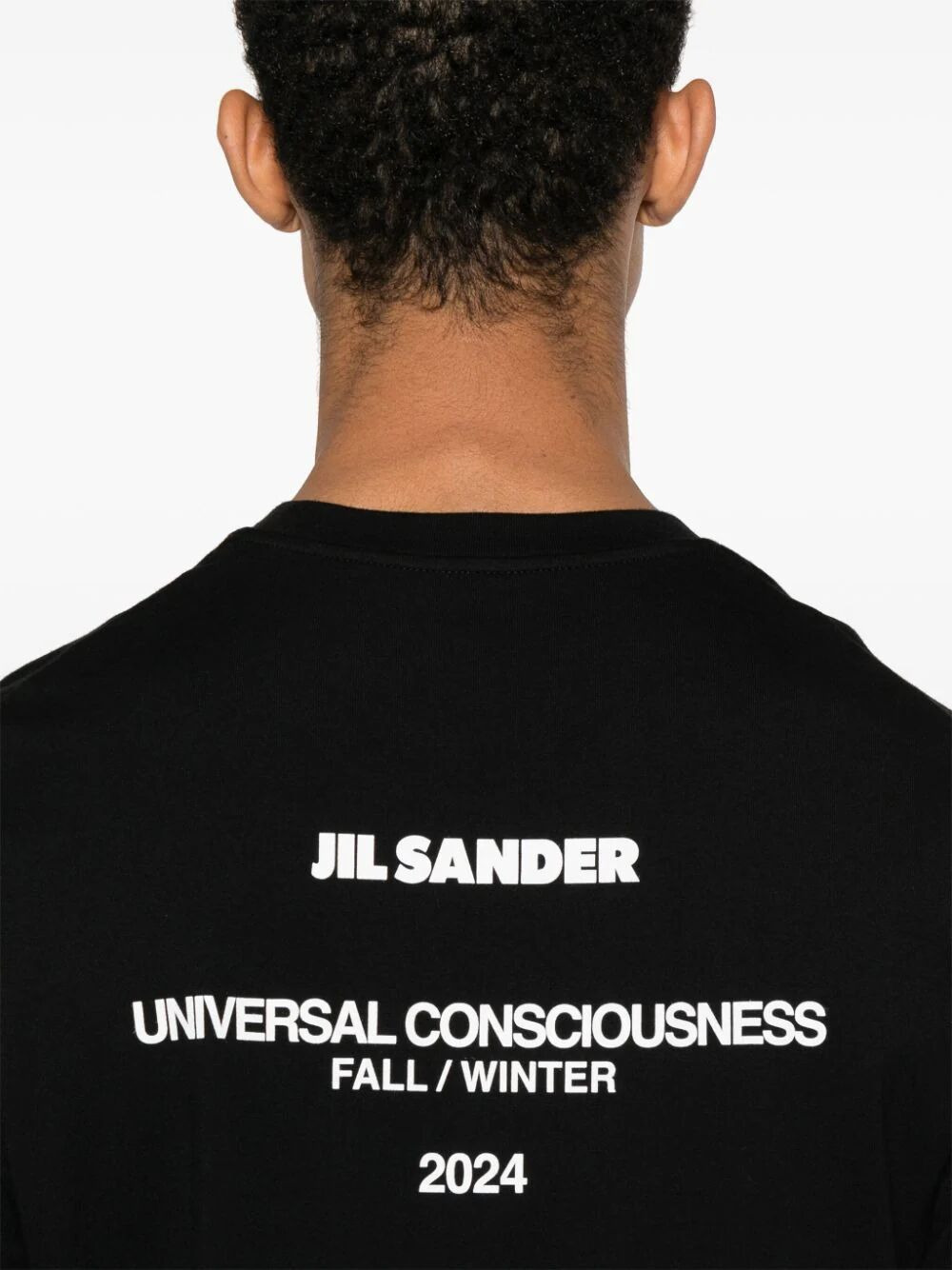 Jil Sander Men Crew Neck T-Shirt With Seasonal Print On The Back - 2