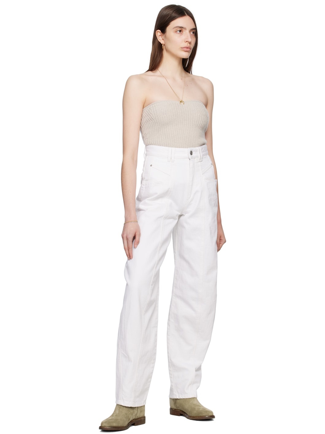 White Vetan Jeans - 4