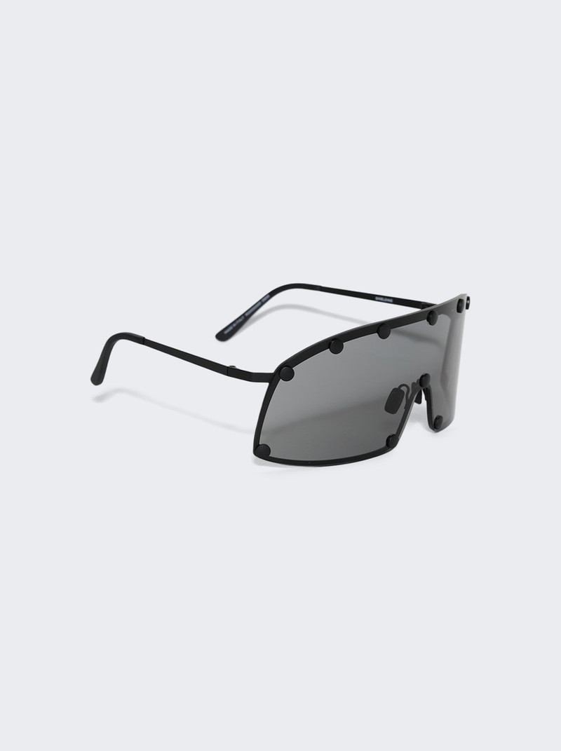 Rick Owens Shielding Sunglasses Black outlook