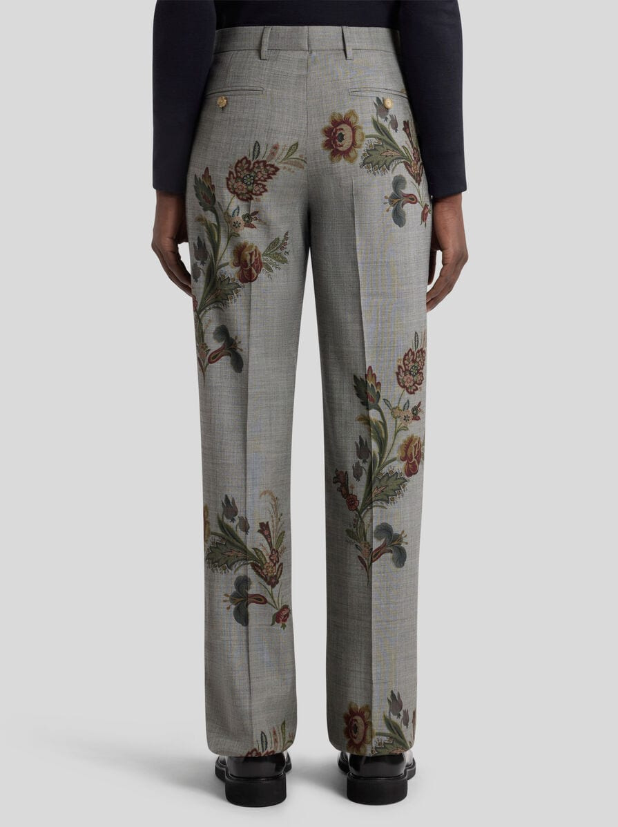 PRINTED WOOL TROUSERS - 5