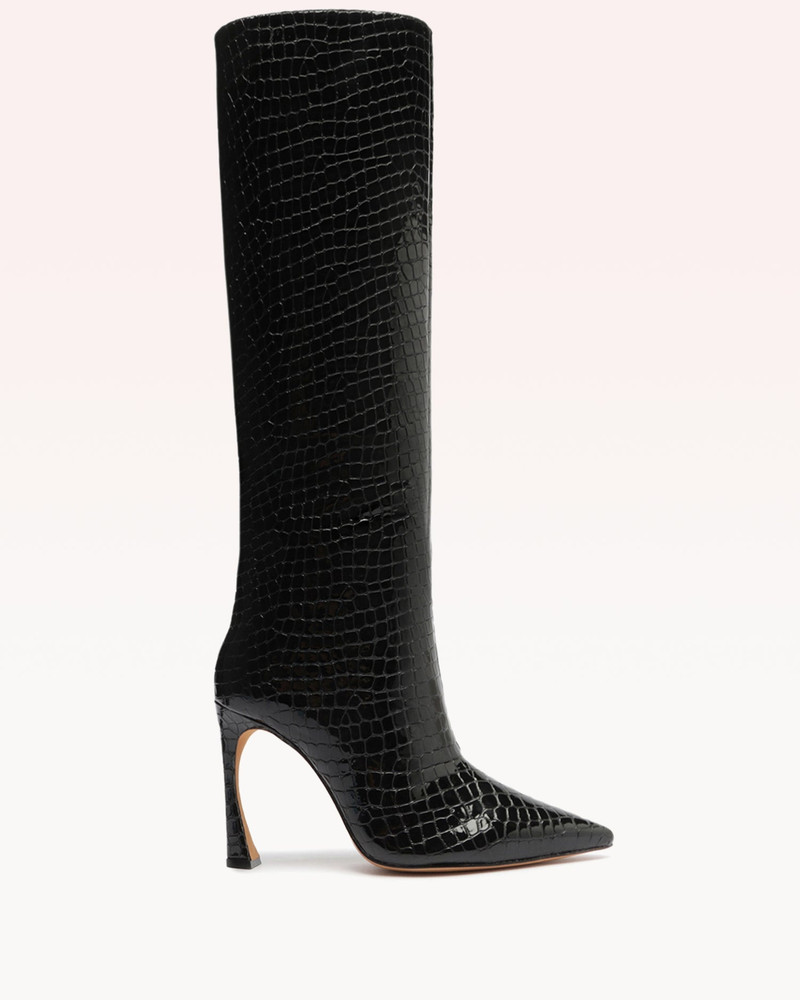 KYRA 100 CROCCO BOOT BLACK 1