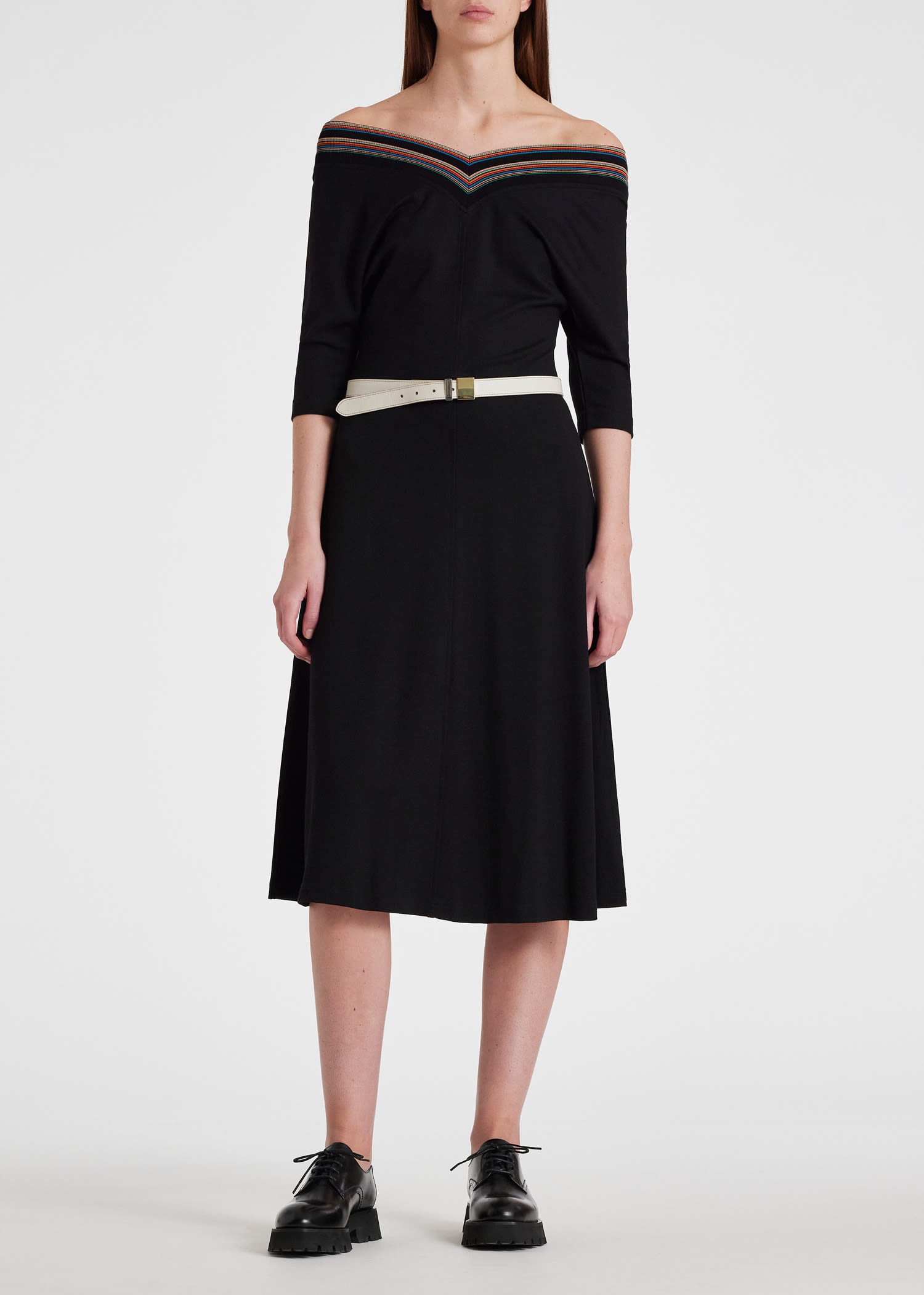 'Signature Stripe' Neckline Dress - 4