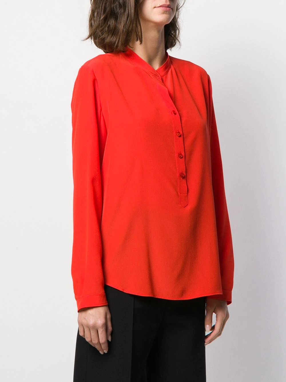 long-sleeve button-down blouse - 3