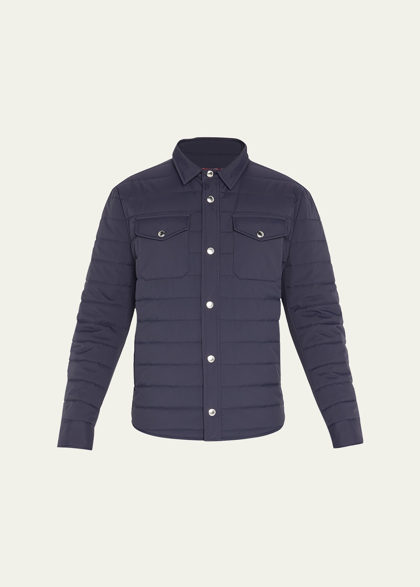 Men's Quilted Nylon Shirt Jacket - 1