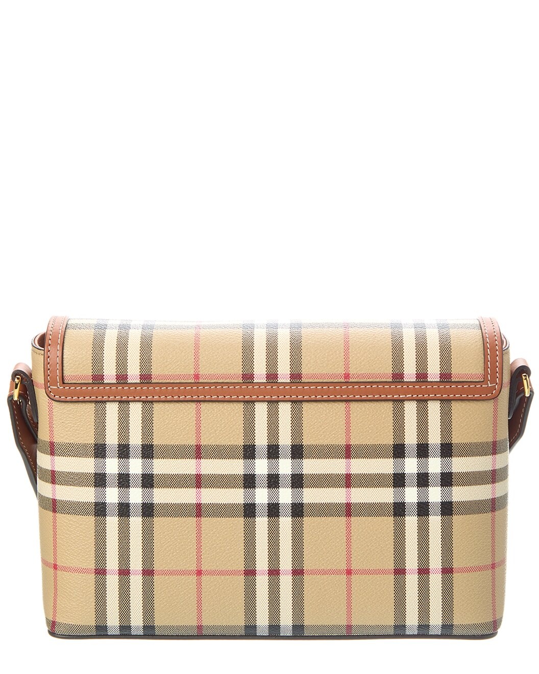 Burberry Note Check E-Canvas & Leather Shoulder Bag - 2
