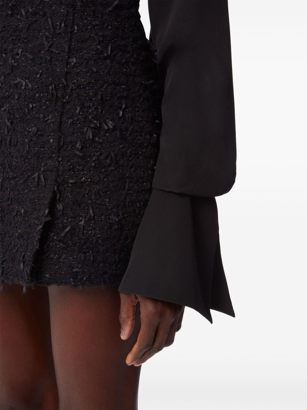 frayed tweed mini skirt - 5