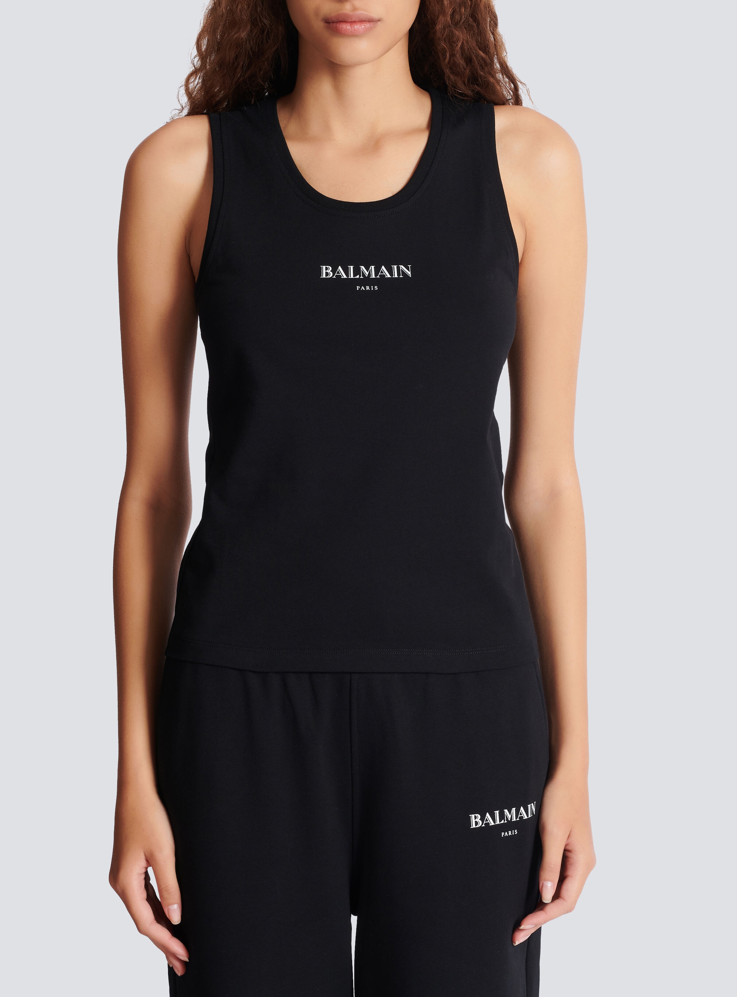 Tank top with Balmain print - 5