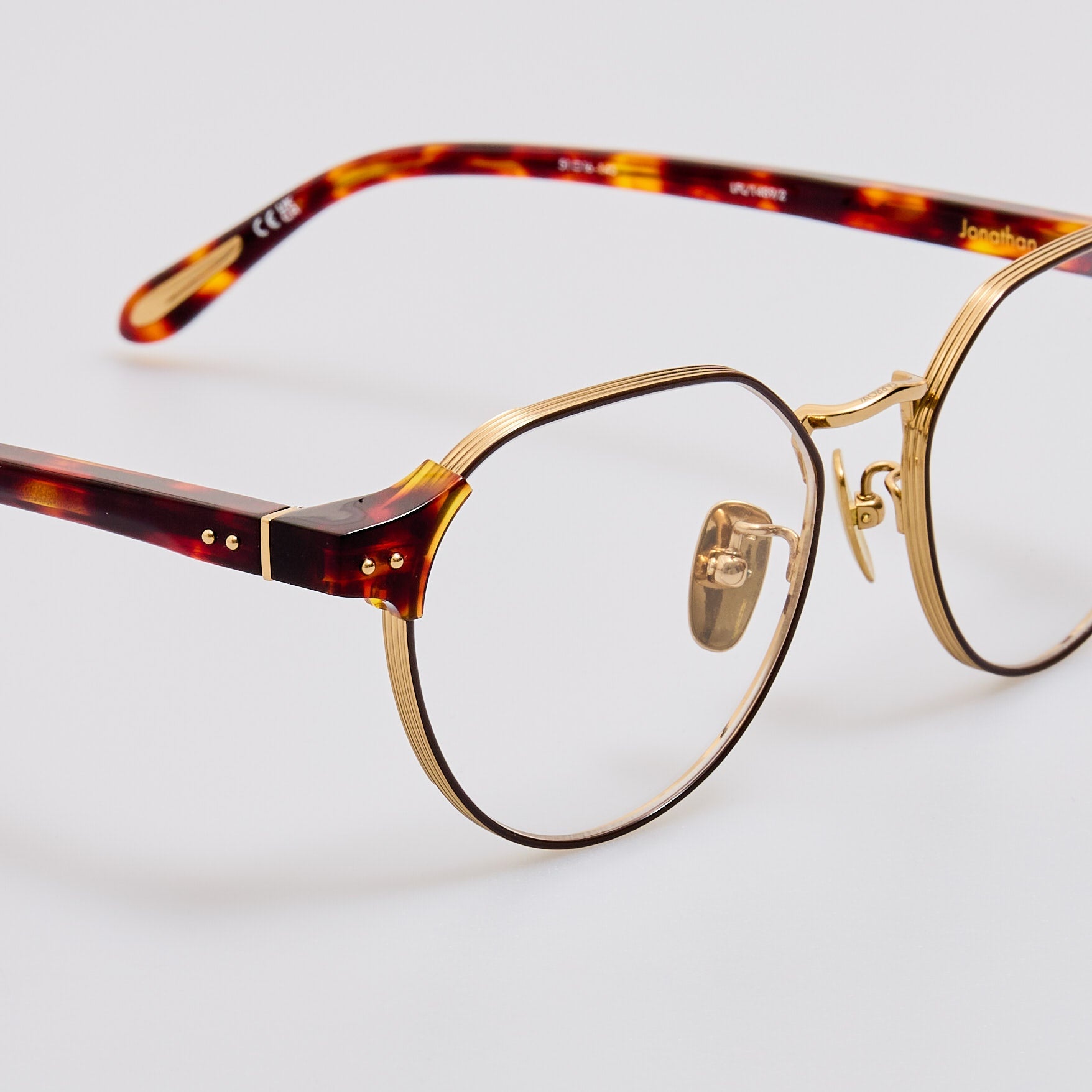 Jonathan Angular Optical Frame in Dark Tortoiseshell - 5