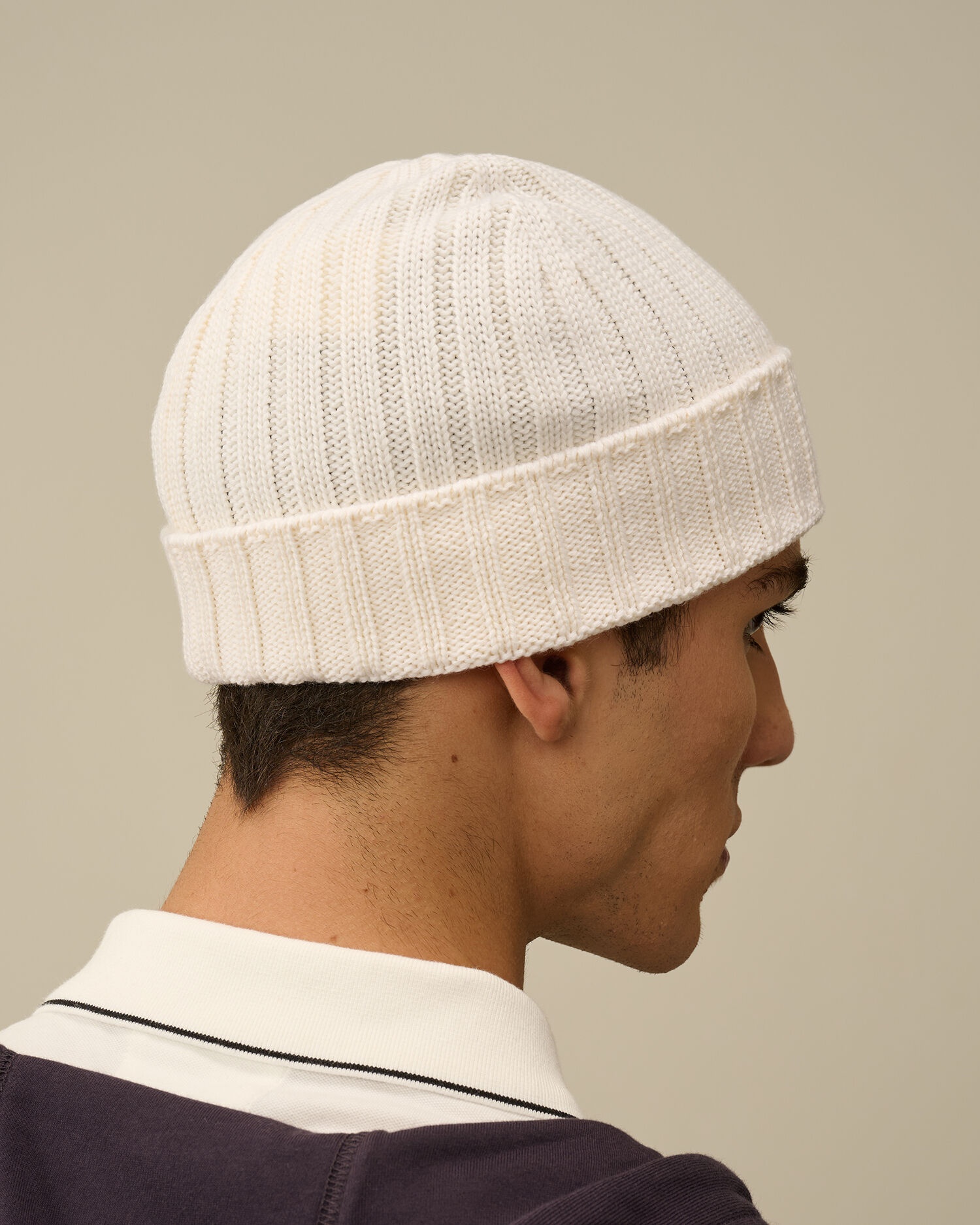 Extra Fine Merino Wool Logo Beanie - 3