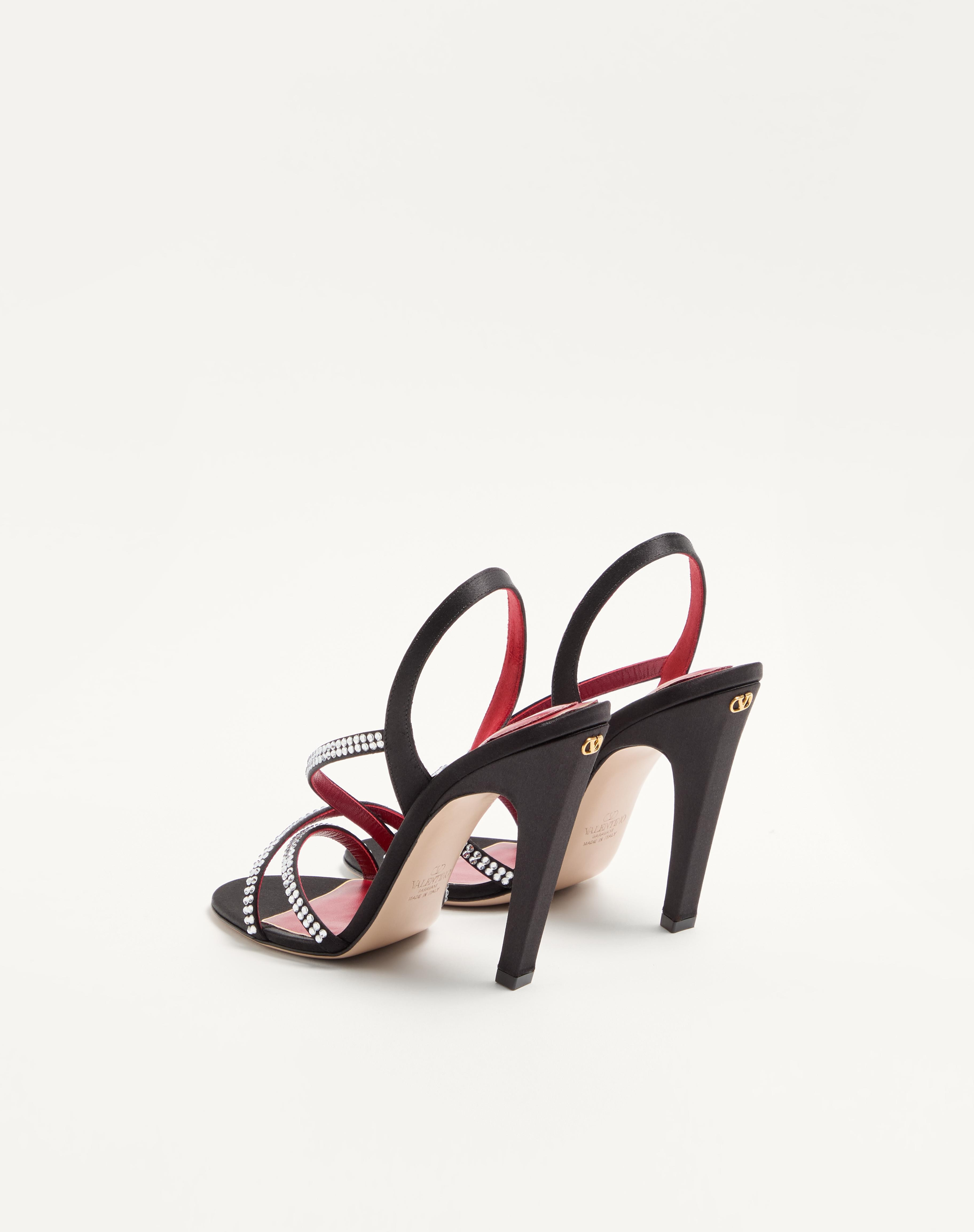 DANS LE FOYER SATIN SANDAL WITH CRYSTALS 105MM - 4