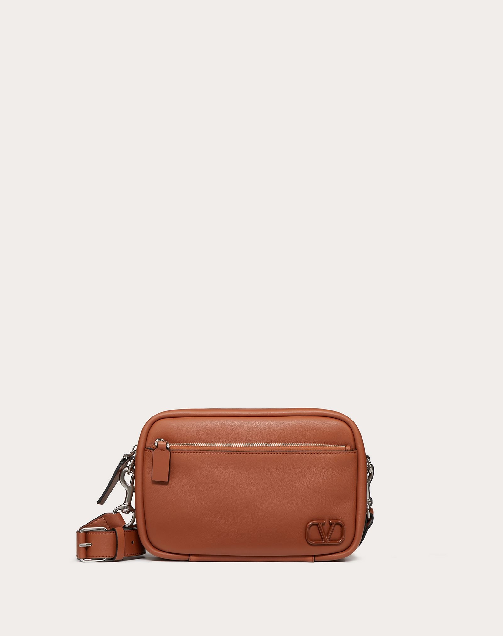 VLogo Signature Leather Crossbody Bag - 1