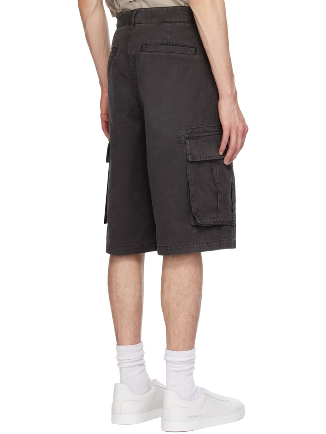 Black Embroidered Shorts - 3