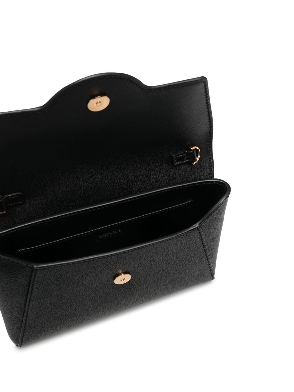 Medusa-plaque leather crossbody bag - 5
