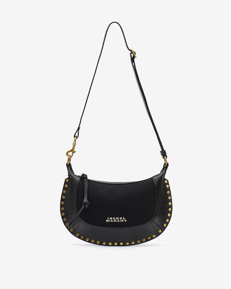 OSKAN MOON LEATHER AND COTTON SHOULDER BAG - 6