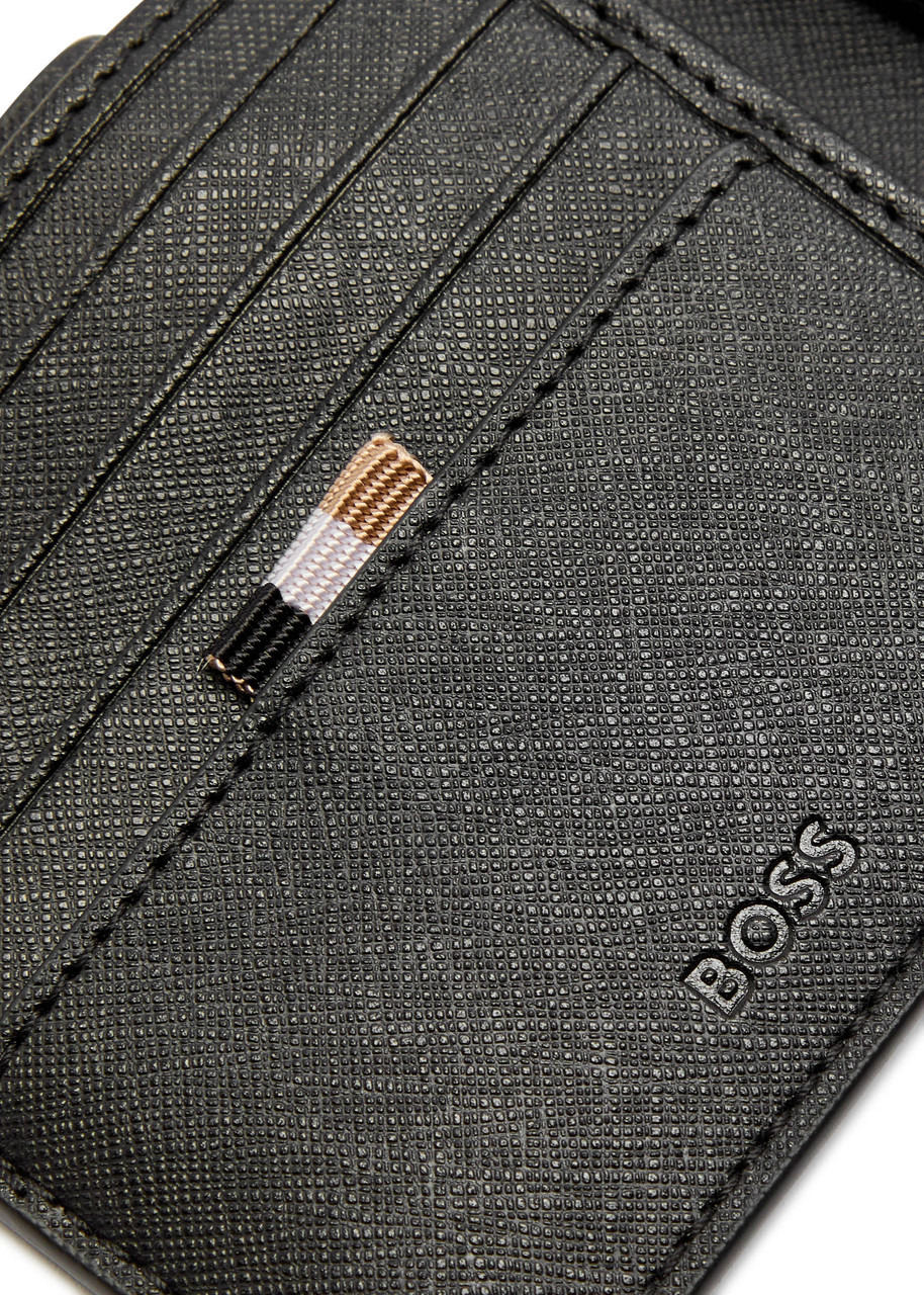 Boss Logo Saffiano Leather Wallet - 4