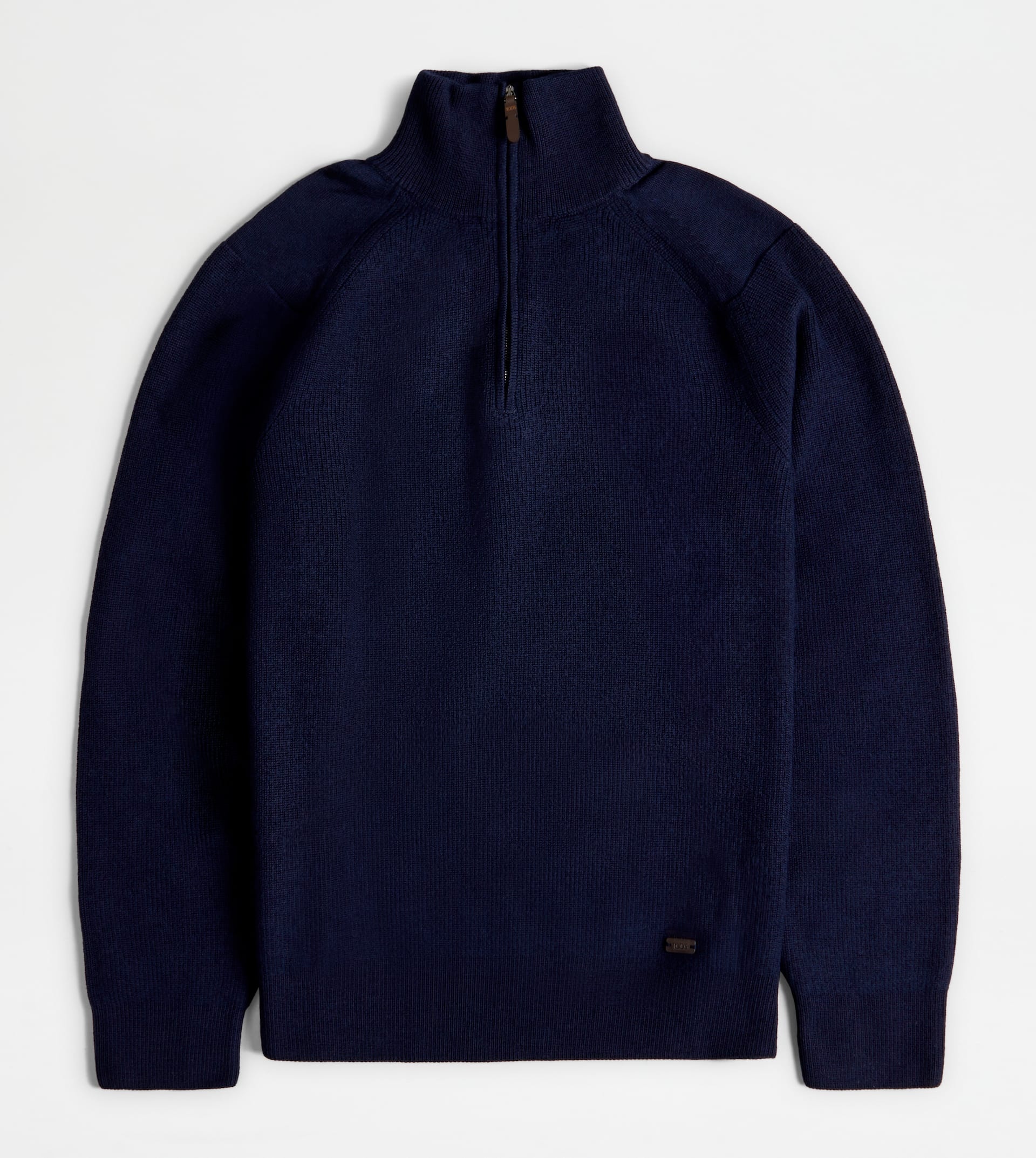 MOCK TURTLENECK WITH ZIP - BLUE - 1