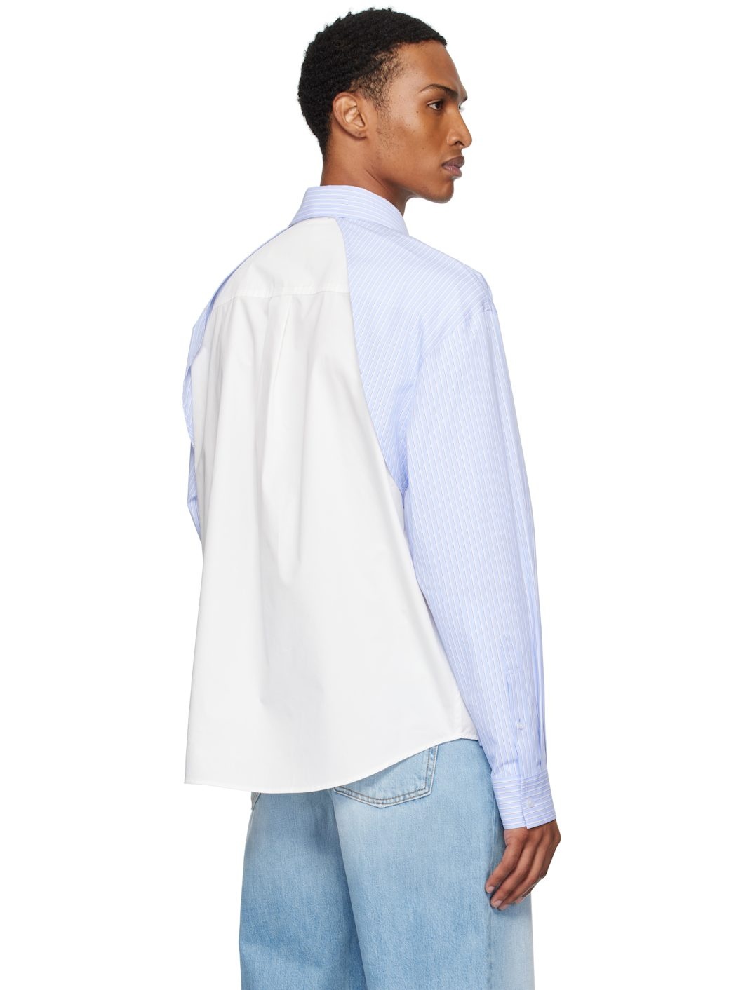 Blue & White Layered Shirt - 3