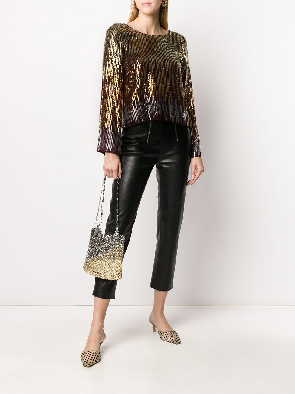 Bettina ombré sequinned blouse - 2