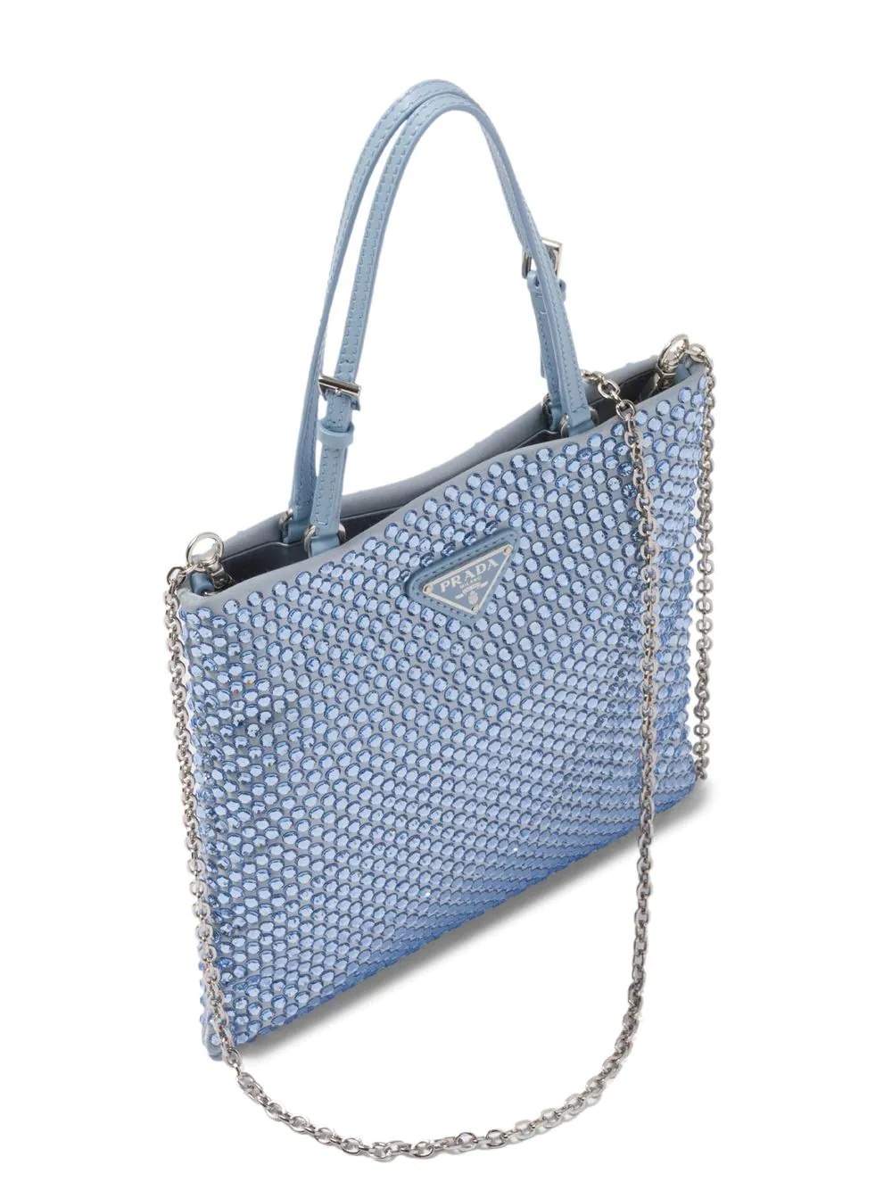 crystal-embellished satin handbag - 4